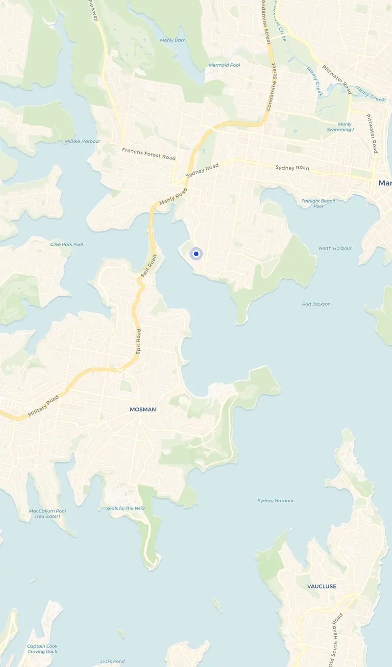 Map of the Clontarf service area and the surrounding suburbs we cover.